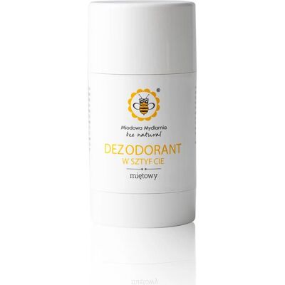 Naturalny dezodorant w sztyfcie Miętowy Miodowa Mydlarnia – cytrusowo-miętowa świeżość z mięty pieprzowej i rozmarynu, skuteczna ochrona i pielęgnac.. Naturalny dezodorant w sztyfcie Miętowy Miodowa Mydlarnia – cytrusowo-miętowa świeżość z mięty pieprzowej i rozmarynu, skuteczna ochrona i pielęgnac..