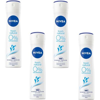 Nivea, Fresh Natural, Dezodorant damski, 4x150 ml Nivea, Fresh Natural, Dezodorant damski, 4x150 ml