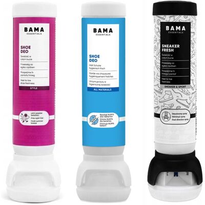 Odświeżacz do butów, Dezodorant do butów Bama Zestaw 3 x 100 ml Odświeżacz do butów, Dezodorant do butów Bama Zestaw 3 x 100 ml
