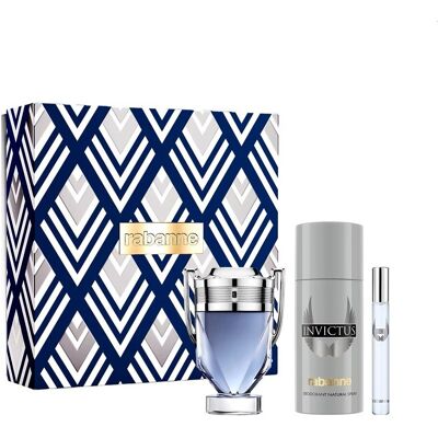 Paco Rabanne Invictus zestaw woda toaletowa spray 100ml + dezodorant spray 150ml + woda toaletowa spray 10ml Paco Rabanne Invictus zestaw woda toaletowa spray 100ml + dezodorant spray 150ml + woda toaletowa spray 10ml