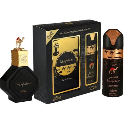 Set Nabeel: Maghateer, Eau De Parfum, For Men, 100 ml + Maghateer, Deodorant Spray, For Men, 100 ml Set Nabeel: Maghateer, Eau De Parfum, For Men, 100 ml + Maghateer, Deodorant Spray, For Men, 100 ml