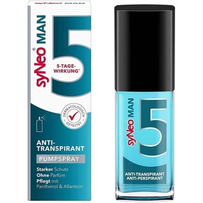 SyNeo 5 MAN - 5 dniowy dezodorant w sprayu przeciw nadmiernej potliwości dla mężczyzn 30 ml SyNeo 5 MAN - 5 dniowy dezodorant w sprayu przeciw nadmiernej potliwości dla mężczyzn 30 ml