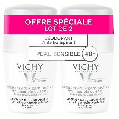 Dezodorant w roll-on Vichy dla bardzo wrażliwej lub epilowanej skóry - Antyperspirant 48h - Dla bardzo wrażliwej lub epilowanej skóry Roll-On (2 x 50ml) Dezodorant w roll-on Vichy dla bardzo wrażliwej lub epilowanej skóry - Antyperspirant 48h - Dla bardzo wrażliwej lub epilowanej skóry Roll-On (2 x 50ml)