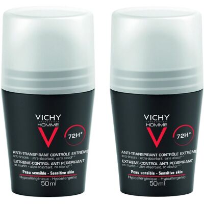 Vichy Mężczyzna 72H Antyperspirant Deodorant Roll-On 2x50ml Vichy Mężczyzna 72H Antyperspirant Deodorant Roll-On 2x50ml