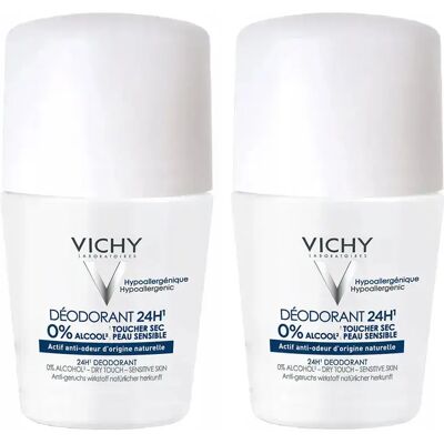 Vichy Deodorant 24H Suchy Dotyk Koźnywrażliwa Skóra 2x50ml Vichy Deodorant 24H Suchy Dotyk Koźnywrażliwa Skóra 2x50ml