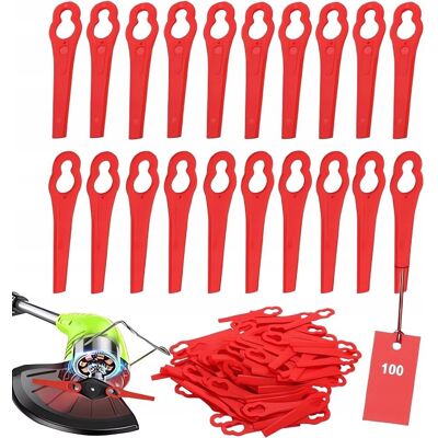 Inny producent 100SZT PLASTIKOWE OSTRZA DO PODKASZARKI NOŻYKI Inny producent 100SZT PLASTIKOWE OSTRZA DO PODKASZARKI NOŻYKI