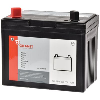 Granit Akumulator kosiarki traktorka 12V 28Ah 300 En AGM 195x125x175mm nr.550902 Granit Akumulator kosiarki traktorka 12V 28Ah 300 En AGM 195x125x175mm nr.550902