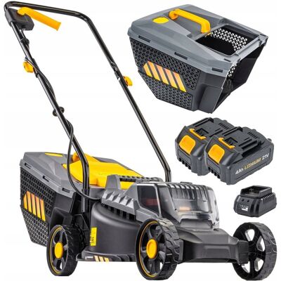 Powermat KOSIARKA AKUMULATOROWA 20V 4AH ŁADOWARKA 2X BATERIA MOCNA LEKKA KOSZ 30L Powermat KOSIARKA AKUMULATOROWA 20V 4AH ŁADOWARKA 2X BATERIA MOCNA LEKKA KOSZ 30L