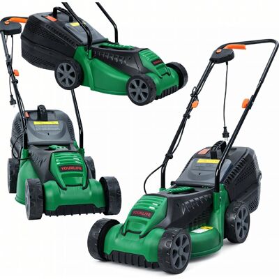 Realne Ceny Kosiarka Elektryczna Lekka Mocna do Koszenia Trawy Duży Kosz 30L 1600W 32cm Realne Ceny Kosiarka Elektryczna Lekka Mocna do Koszenia Trawy Duży Kosz 30L 1600W 32cm