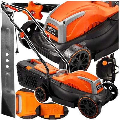 Inny producent KOSIARKA ELEKTRYCZNA LEKKA MOCNA DO TRAWY DUŻY KOSZ Z REGULACJĄ 2400W Inny producent KOSIARKA ELEKTRYCZNA LEKKA MOCNA DO TRAWY DUŻY KOSZ Z REGULACJĄ 2400W