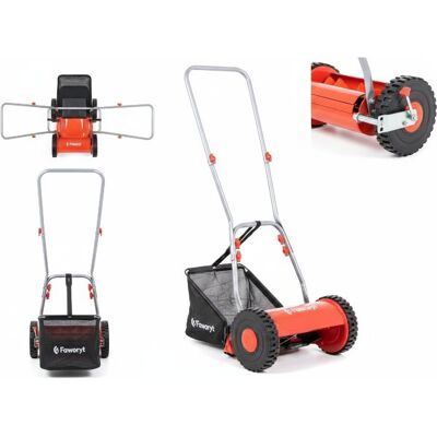 Inny producent Kosiarka ręczna bębnowa z koszem pchana mechaniczna 30cm Inny producent Kosiarka ręczna bębnowa z koszem pchana mechaniczna 30cm