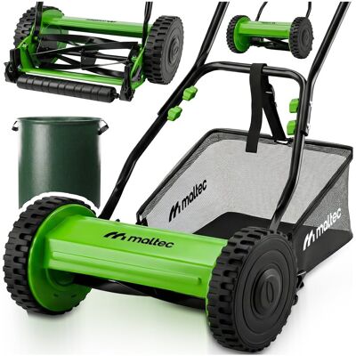 Maltec KOSIARKA RĘCZNA WRZECIONOWA BĘBNOWA PCHANA Z KOSZEM 22L 30CM TORBA 120L Maltec KOSIARKA RĘCZNA WRZECIONOWA BĘBNOWA PCHANA Z KOSZEM 22L 30CM TORBA 120L