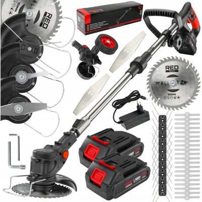 Inny producent PODKASZARKA AKUMULATOROWA KOSA WYKASZARKA NA KOŁACH 2x21V 2Ah DUŻY ZESTAW Inny producent PODKASZARKA AKUMULATOROWA KOSA WYKASZARKA NA KOŁACH 2x21V 2Ah DUŻY ZESTAW