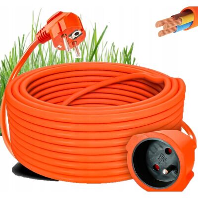 ZREE PRZEDŁUŻACZ OGRODOWY 20m BUDOWLANY GRUBY Sznur 3x0.75mm Do Lampek Kosiarki ZREE PRZEDŁUŻACZ OGRODOWY 20m BUDOWLANY GRUBY Sznur 3x0.75mm Do Lampek Kosiarki