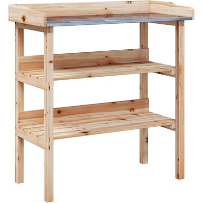 VMP Stolik Ogrodniczy Z Półkami, 78x38x82,5 Cm, Jodłowy VMP Stolik Ogrodniczy Z Półkami, 78x38x82,5 Cm, Jodłowy