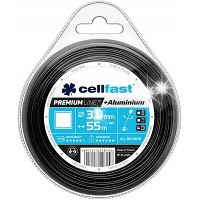 Cellfast Zestaw Żyłka Tnąca Podkaszarki Kwadrat 3mm 55m 35-049 Polski Cellfast Zestaw Żyłka Tnąca Podkaszarki Kwadrat 3mm 55m 35-049 Polski