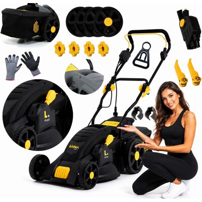 FAWORYT Indukcyjna Kosiarka Elektryczna Do Trawy 38cm Kosz 40l Mocna 2600 W Ew Max FAWORYT Indukcyjna Kosiarka Elektryczna Do Trawy 38cm Kosz 40l Mocna 2600 W Ew Max