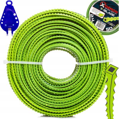 Żyłka Zębata Tnąca Do Kosy Spalinowej Podkaszarki Demon V-Blade 2.4mm 50m Żyłka Zębata Tnąca Do Kosy Spalinowej Podkaszarki Demon V-Blade 2.4mm 50m