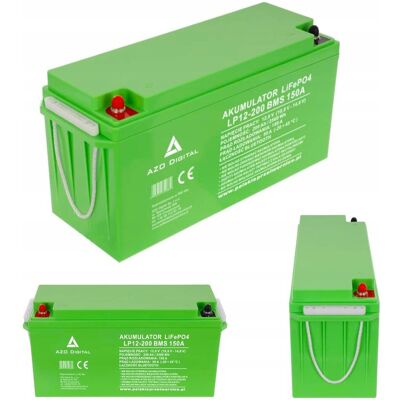Inny producent AKUMULATOR LITOWY LiFePO4 12V 200Ah 150A BMS BT MATA GRZEWCZA Inny producent AKUMULATOR LITOWY LiFePO4 12V 200Ah 150A BMS BT MATA GRZEWCZA