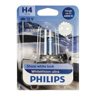 Philips White Vision Ultra +60% H4 12V 60/55W Philips White Vision Ultra +60% H4 12V 60/55W