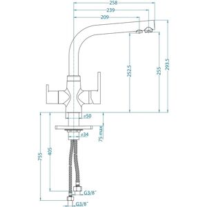 ALVEUS AQUA bateria kuchenna chrom ALVEUS AQUA bateria kuchenna chrom