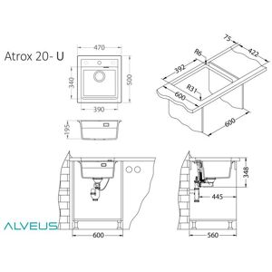 ALVEUS ATROX 20 kol. 91 CZARNY zlew Granital 1 kom. z syfonem POP-UP 3 1/2' ALVEUS ATROX 20 kol. 91 CZARNY zlew Granital 1 kom. z syfonem POP-UP 3 1/2'
