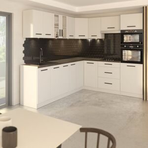 Blanco ® Meble kuchenne narożne Zestaw mebli kuchennych Kuchnia narożna SŁUPEK 460 cm BIAŁY/BIAŁY Blanco ® Meble kuchenne narożne Zestaw mebli kuchennych Kuchnia narożna SŁUPEK 460 cm BIAŁY/BIAŁY
