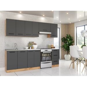 Blanco ® Meble Kuchenne Zestaw Mebli Kuchennych Kuchnia Mango 2,4M Dąb Wotan/Szary Mat Aneks Regał Szafka Blat Blanco ® Meble Kuchenne Zestaw Mebli Kuchennych Kuchnia Mango 2,4M Dąb Wotan/Szary Mat Aneks Regał Szafka Blat