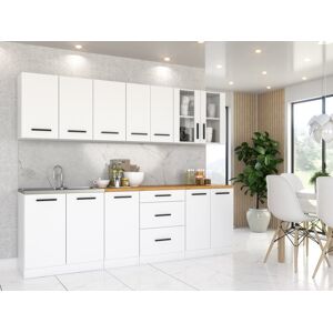 Blanco ® Zestaw Mebli Kuchennych Meble Kuchenne Kuchnia Remo 2,6M Biały Regał Aneks Szafka Blanco ® Zestaw Mebli Kuchennych Meble Kuchenne Kuchnia Remo 2,6M Biały Regał Aneks Szafka