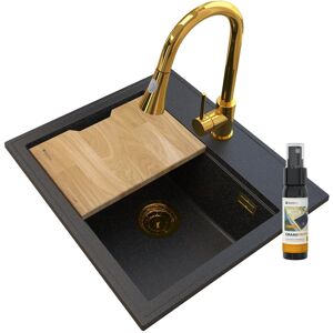 Granitan Foxal Golden Line Zlew Granit +Bateria Snake Złota Granitan Foxal Golden Line Zlew Granit +Bateria Snake Złota