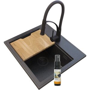 Granitan Foxal Nakrapiany Zlew Granit + Bateria Nexo Czarna Granitan Foxal Nakrapiany Zlew Granit + Bateria Nexo Czarna