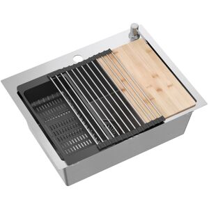 Inny producent LEO CENTER zlewozmywak stalowy (58x45x20) z syfonem 1-komorowy z akcesoriami Inny producent LEO CENTER zlewozmywak stalowy (58x45x20) z syfonem 1-komorowy z akcesoriami
