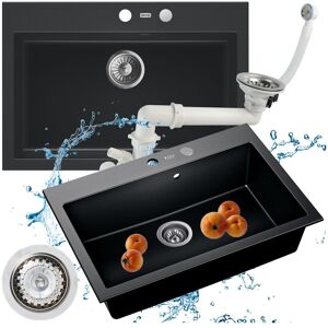 Axis MODERNO ZLEWOZMYWAK GRANITOWY JEDNOKOMOROWY DUŻY BUDDY 60 Night glow W ZESTAWIE Z SYFONEM MANUALNYM Axis MODERNO ZLEWOZMYWAK GRANITOWY JEDNOKOMOROWY DUŻY BUDDY 60 Night glow W ZESTAWIE Z SYFONEM MANUALNYM