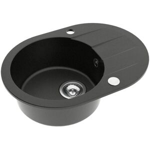 Axis MODERNO ZLEWOZMYWAK GRANITOWY JEDNOKOMOROWY OKRĄGŁY W KOLORZE CZARNYM MINIMAL W ZESTAWIE Z SYFONEM Axis MODERNO ZLEWOZMYWAK GRANITOWY JEDNOKOMOROWY OKRĄGŁY W KOLORZE CZARNYM MINIMAL W ZESTAWIE Z SYFONEM
