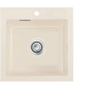 Inny producent Systemceram Mera 51 Zlew ceramiczny Magnolia, korek manualny Inny producent Systemceram Mera 51 Zlew ceramiczny Magnolia, korek manualny