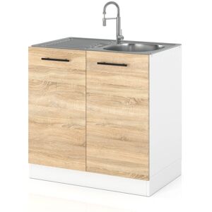 Hurtownia Mebli szafka kuchenna modułowa stojąca pod zlewozmywak 80cm spremium dąb sonoma Hurtownia Mebli szafka kuchenna modułowa stojąca pod zlewozmywak 80cm spremium dąb sonoma