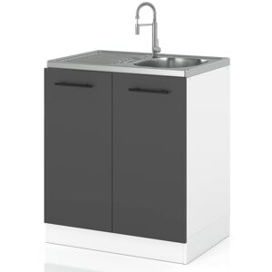 Hurtownia Mebli szafka kuchenna stojąca na nózkach pod zlewozmywak 60cm spremium szary mat Hurtownia Mebli szafka kuchenna stojąca na nózkach pod zlewozmywak 60cm spremium szary mat