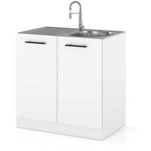 Hurtownia Mebli szafka kuchenna stojąca pod zlewozmywak modułowa 80cm spremium biały mat Hurtownia Mebli szafka kuchenna stojąca pod zlewozmywak modułowa 80cm spremium biały mat