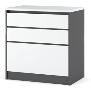 Hurtownia Mebli Szafka Kuchenna Stojąca Z Blatem Bella 3 Szuflady 80cm Szary Biały Mat Hurtownia Mebli Szafka Kuchenna Stojąca Z Blatem Bella 3 Szuflady 80cm Szary Biały Mat