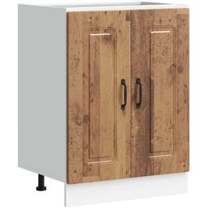vidaXL Szafka pod zlewozmywak, Kalmar, stare drewno, 60x46x81,5 cm vidaXL Szafka pod zlewozmywak, Kalmar, stare drewno, 60x46x81,5 cm