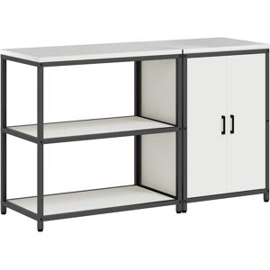 vidaXL Zestaw do przechowywania w kuchni 2 pcs Biały 150 x 50 x 92 cm vidaXL Zestaw do przechowywania w kuchni 2 pcs Biały 150 x 50 x 92 cm