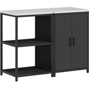 vidaXL Zestaw do przechowywania w kuchni 2 pcs Czarny 120 x 50 x 92 cm vidaXL Zestaw do przechowywania w kuchni 2 pcs Czarny 120 x 50 x 92 cm