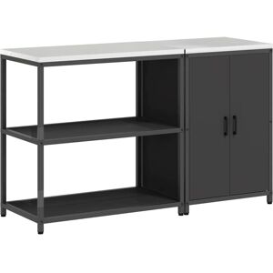 vidaXL Zestaw do przechowywania w kuchni 2 pcs Czarny 150 x 50 x 92 cm vidaXL Zestaw do przechowywania w kuchni 2 pcs Czarny 150 x 50 x 92 cm