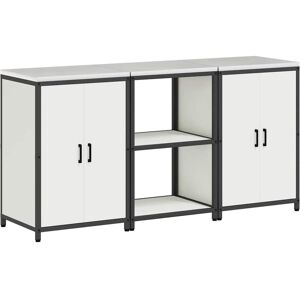 vidaXL Zestaw do przechowywania w kuchni 3 pcs Biały 180 x 50 x 92 cm vidaXL Zestaw do przechowywania w kuchni 3 pcs Biały 180 x 50 x 92 cm