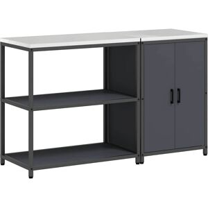 vidaXL Zestaw do przechowywania w kuchni z półką 2 pcs Antracytowy vidaXL Zestaw do przechowywania w kuchni z półką 2 pcs Antracytowy