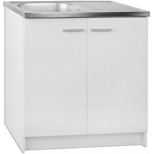 stamar Zestaw Biała Szafka Kuchenna 80x50 Stojąca + Zlewozmywak+ Syfon + Mocowania stamar Zestaw Biała Szafka Kuchenna 80x50 Stojąca + Zlewozmywak+ Syfon + Mocowania