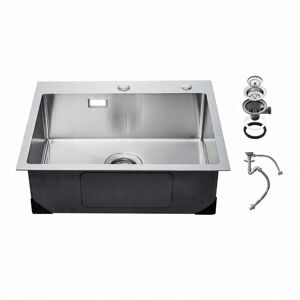 Vevor Zlew gastronomiczny basen zlewozmywak gospodarczy 68 x 45 cm stal Vevor Zlew gastronomiczny basen zlewozmywak gospodarczy 68 x 45 cm stal