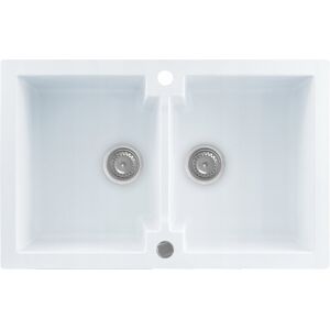Zlew Kernau KGSA 80 2B Pure White granit 2 komory Zlew Kernau KGSA 80 2B Pure White granit 2 komory
