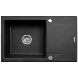 Zlew Pyramis Korfu 78cm 1B1D granit 1komora CZARNY Zlew Pyramis Korfu 78cm 1B1D granit 1komora CZARNY