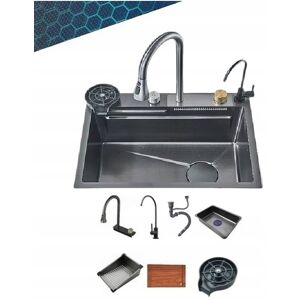 Inny producent Zlewozmywak jednokomorowy WaterMark WF PREMIUM PRO stal czarny Inny producent Zlewozmywak jednokomorowy WaterMark WF PREMIUM PRO stal czarny